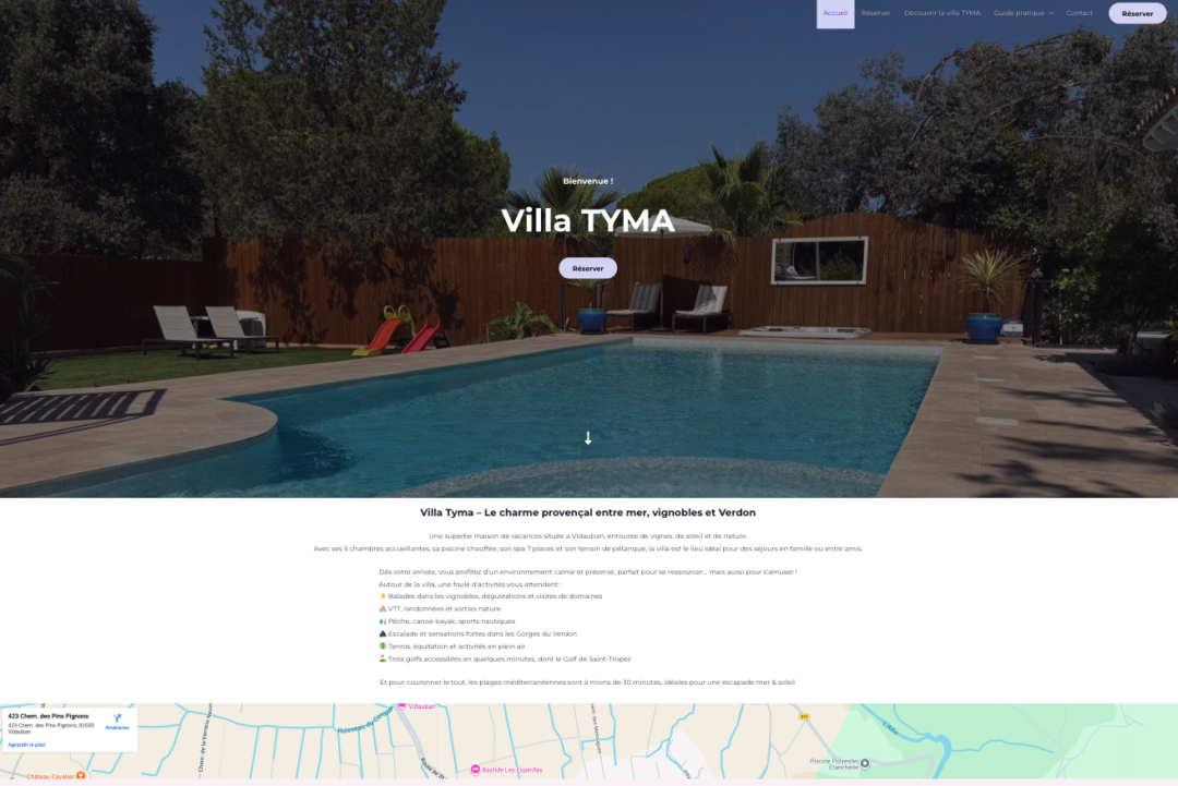 image site internet villa tyma